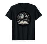 Book Galaxy Star Stars Pattern Print T-Shirt