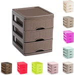 3-Drawer Plastic Desktop Storage Unit, Organizer for Office or Bedroom