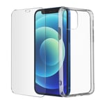 Coque Apple iPhone 12 / 12 Pro Souple et Film Verre Trempé Dureté 9H transparent