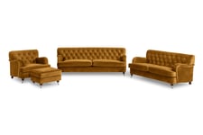 Howard Riviera Sofagruppe 2-seter+3-seter+Lenestol+Skammel B - Amber sofagruppe Bronse