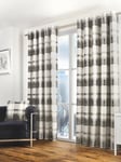 'Balmoral Check' Country Checked Pattern Pair of Eyelet Curtains