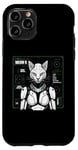 Coque pour iPhone 11 Pro Robot chat Android Cyborg Futuriste Chaton félin