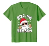 Youth Funny Christmas Rizz The Season Santa Pink Bubble Gum Xmas T-Shirt