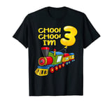 Balloons Youth I'm 3 Years Old Boys Train 3rd Birthday T-Shirt