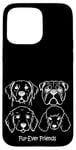 iPhone 15 Pro Max Dog Face Breeds Fur-Ever Friends Cute Puppy Pet Lover Case