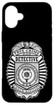 Coque pour iPhone 16 Plus Badge de police amusant True Crime Detective Division