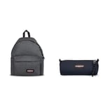 EASTPAK PADDED PAK'R Sac à Dos, 27 L - Black Denim (Gris) & BENCHMARK SINGLE Trousse, 27 L - Ultra Marine (Bleu)