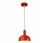 Lustre LED avec abat-jour en aluminium et douille E14 (Max 60W) Couleur Rouge