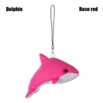 Ocean Animals Dolphin/whale Plush Toy Stuffed Doll Keychain Rose Red Dolphin