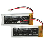 2x Batterie pour Sena SRL-01 (SP51) SRL2 800mAh 3,7V