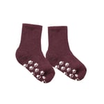 Joha antiskli sokker til barn i ull, aubergine melange
