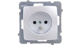 Ospel GP-1SZ/m/43 Socket Silver IP20, 16 A 71 mm 39 mm 71 mm