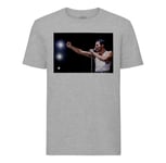 T-Shirt Homme Col Rond Queen Freddie Mercury Wembley Rock 80's Live