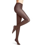 FALKE Women's Cotton Touch W TI Opaque Plain 1 Pair Tights, Brown (Cinnamon 5186) - new - eco-friendly, M-L