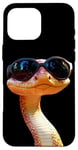 Coque pour iPhone 16 Pro Max Serpent avec Lunettes de Soleil Python Cobra Mamba Serpents