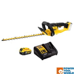 DeWalt DCMHT563P1-GB 18v XR 55cm Cordless Hedge Trimmer Inc 1x 5.0Ah Battery