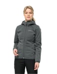 Jack Wolfskin Women's Windhain Hoody W Softshell Jacket, Slate Green, XXL