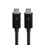 Plexgear Thunderbolt 4 USB-C-kabel 80 cm Svart