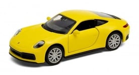 Voiture miniature moulée sous pression Welly Porsche 911 Carrera 4S jaune...