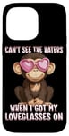 iPhone 14 Pro Max Can't See The Haters Loveglasses On Monkey Heart Glasses Case