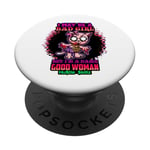 I May Be A Bad Girl But I'm A Damn Good Kitty Cat Funny Cats PopSockets Adhesive PopGrip