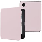 DMluna Étui Slimshell pour Kobo Clara Colour/BW/ 2E, Tolino Shine Colour/Shine 5/4, Coque de Protection Magnétique avec Fonction de Plume de Sommeil de Réveil Automatique, Rose Clair