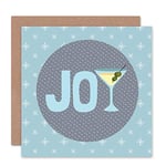 Wee Blue Coo CARD CHRISTMAS XMAS MERRY MARTINI JOY OLIVE GLASS PRESENT GIFT