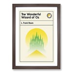 Big Box Art Book Cover The Wonderful Wizard of Oz L. Frank Baum Framed Wall Art Picture Print Ready to Hang, Walnut A2 (62 x 45 cm)