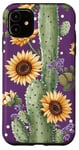 Coque pour iPhone 11 Violet Pop Art Pois Western Boho Léopard Tournesols