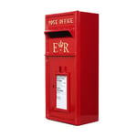 ACL Royal Mail Boîte aux lettres ER avec serrure – Design en fonte pour plus de durabilité – Fixation murale avec 4 trous pré-percés – Facile à installer – Verrouillable pour plus de sécurité – Rouge