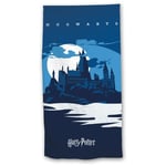 Serviette de plage - Harry Potter - -Hogwarts- - Château de Poudlard - Bleue - 70x140 cm