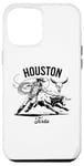 Coque pour iPhone 13 Pro Max Houston Texas Rodeo Bull Rider Steer Wrangler Cowboy