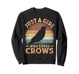 Crow Bird Vintage Just A Girl Who Loves Crows Sweatshirt