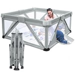 Baby Playpen pliable, Heyo.Ja grande cour de jeu, Playpen pour enfants et enfants, Stylos de jeu pour enfants et enfants avec portail, intérieur et extérieur stylo