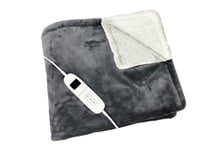 Sherpa Lined Electric Heated Blanket - 160 x 120cm