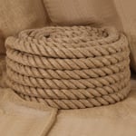 Corde de jute，Cordage 25 m de long 30 mm d'épaisseur CFW72708