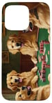 iPhone 15 Pro Max Dogs Playing Poker Dog Golden Retriever Retrievers Card Case