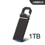 Clé USB portable en métal haute vitesse,clé USB,disque flash,clé USB,3.0 Go,2 To,1 To,SSD,512 Go - Type dark grey 1TB