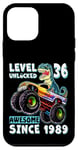 iPhone 12 mini Level 36 Unlocked T Rex Monster Truck Dinosaur 36th Birthday Case