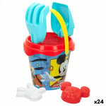 Beach toys set Mickey Mouse Ø 14 cm Plastic [24 Units]