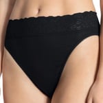 Calida Trosor 2P Lycraspitze Panty Svart bomull Large Dam