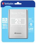 Verbatim – Store´n´Go 2.5" (6.35cm) 2TB USB 3.0 SILVER (53189)