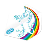 Unicorn Ultrafly.100 Plus Blanc Arc-en-Ciel Ailettes de fléchettes Ultrafly Unisexe