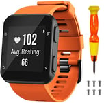 NotoCity pour Garmin Forerunner 35 Strap/Garmin Approach S10 Bracelet de Montre de Remplacement en Silicone Souple Forerunner 35/Approach S10 Montre de Golf (Orange)