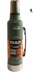 1.9L Green FLASK STANLEY STAINLESS STEEL VACUUM BOTTLE DRINKS  THERMOS XLARGE