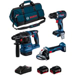 Kit BK3012BAG (gbh 18V-22 gsr 18V-90 c gws 18V-7 2 x 5,0 Ah GAL18V-40 hdbag) - Bosch