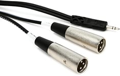 Hosa CYX-402M Câble Y TRS vers XLR3H 2 m Noir