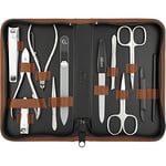 marQus kit manucure set 12 pc de Solingen Allemagne - coffret cadeau femme/homme, coupe ongle homme/femme, limes a ongles professionnelle, pince a epiler, kit ongle cuir