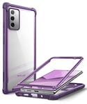 i-Blason Coque Samsung Galaxy Note 20, Protection Double-Couche Bumper avec Dos Transparent Sans Protecteur d'écran [Série Ares] pour Galaxy Note 20 6,7'' 2020 (Violet)