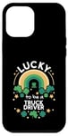 Coque pour iPhone 12 Pro Max St Patrick's Day Lucky Truck Driver Job Trèfle irlandais